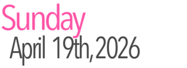 Sunday Activities April 19th, 2026