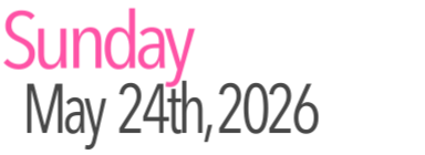 Sunday Activities May 24th, 2026