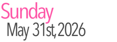 Sunday Activities May 31st, 2026