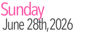 Sunday Activities June 28th, 2026