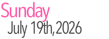 Sunday Activities July 19th, 2026