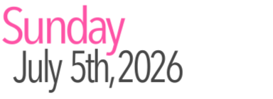 Sunday Activities July 5th, 2026