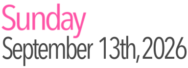 Sunday Activities September 13th, 2026