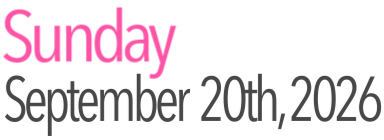 Sunday Activities September 20th, 2026