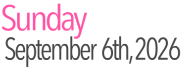 Sunday Activities September 6th, 2026